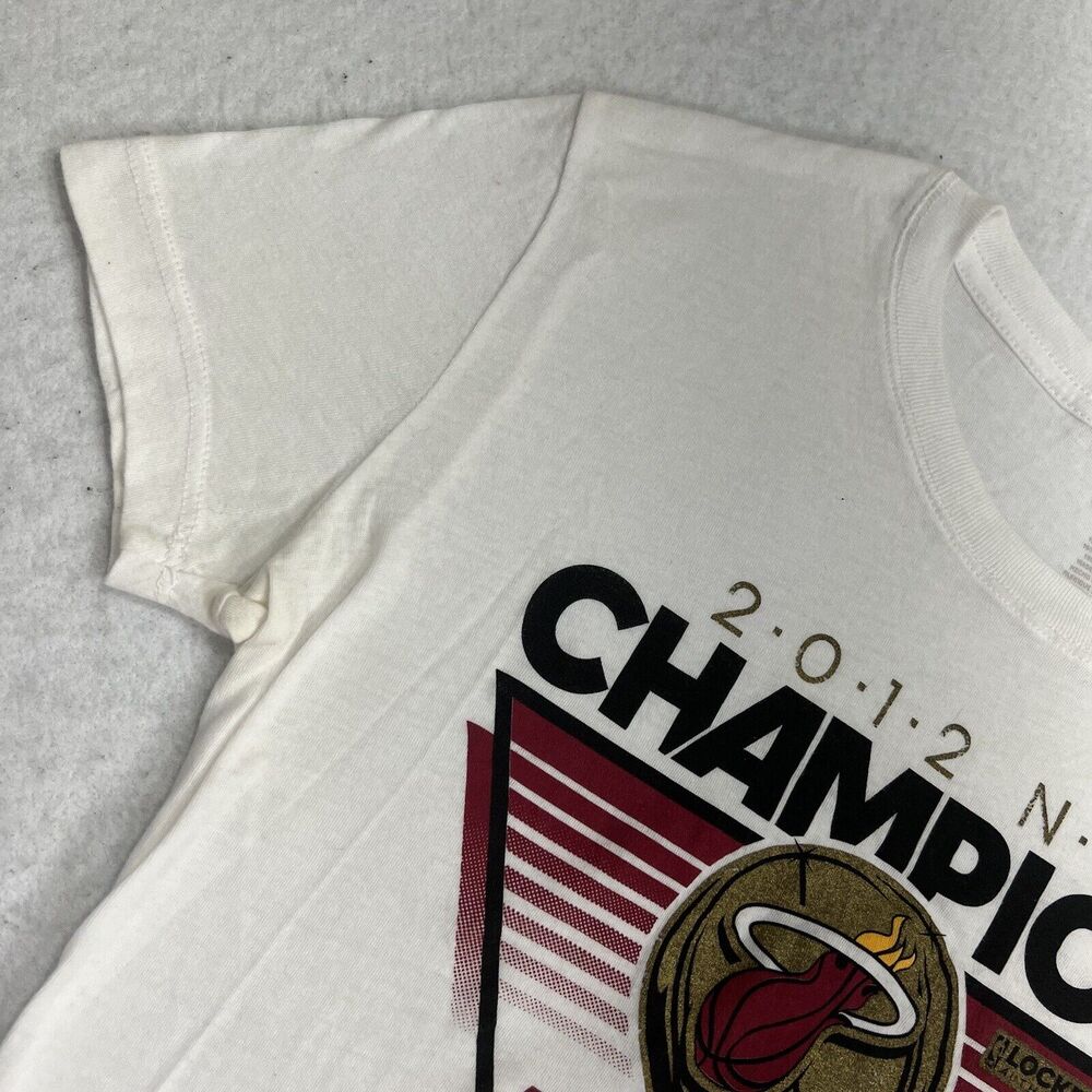 Adidas NBA Miami Heat Women's Medium Slim Fit 2012 Locker Room Champions T Shirt - Picture 6 of 12
